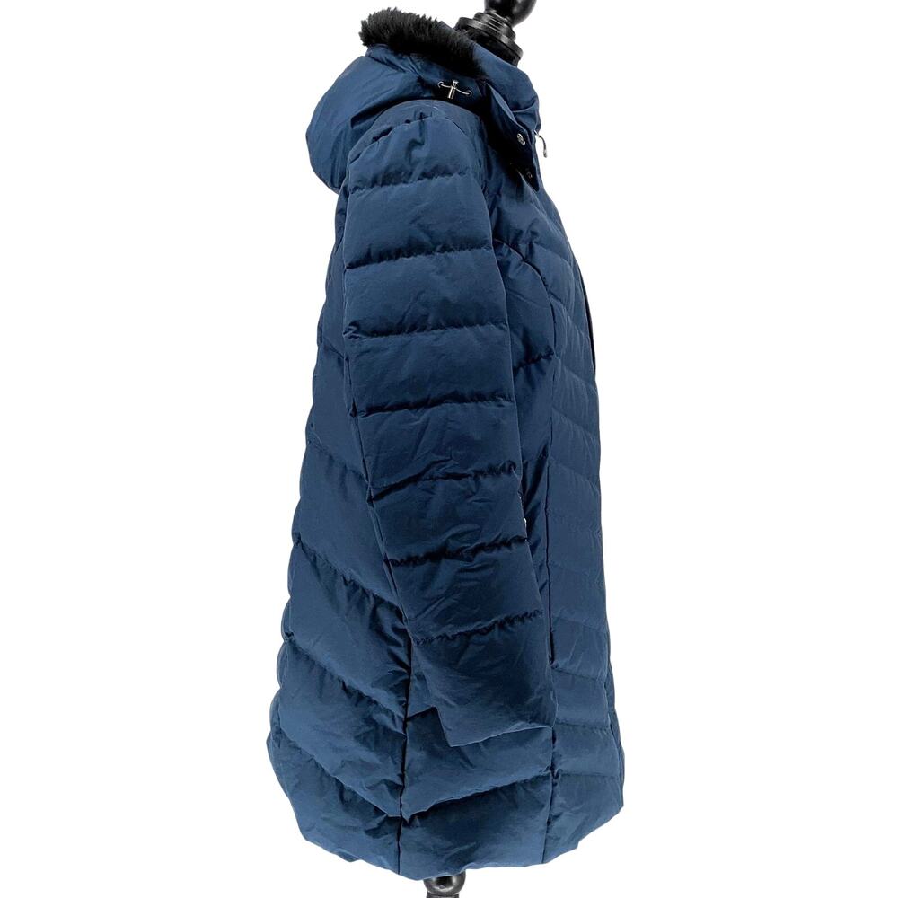 Eddie Bauer Sun Valley Down Parka Coat Women's XXL Navy Blue Puffer Hood NWOT - Picture 8 of 13